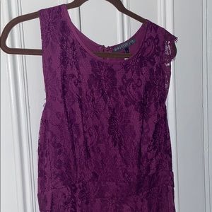 Purple lace dress